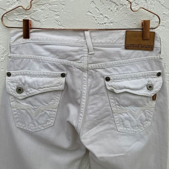 Guess Jeans Mens Falcon Style Boot Cut Jeans White Size 30 - Picture 10 of 12
